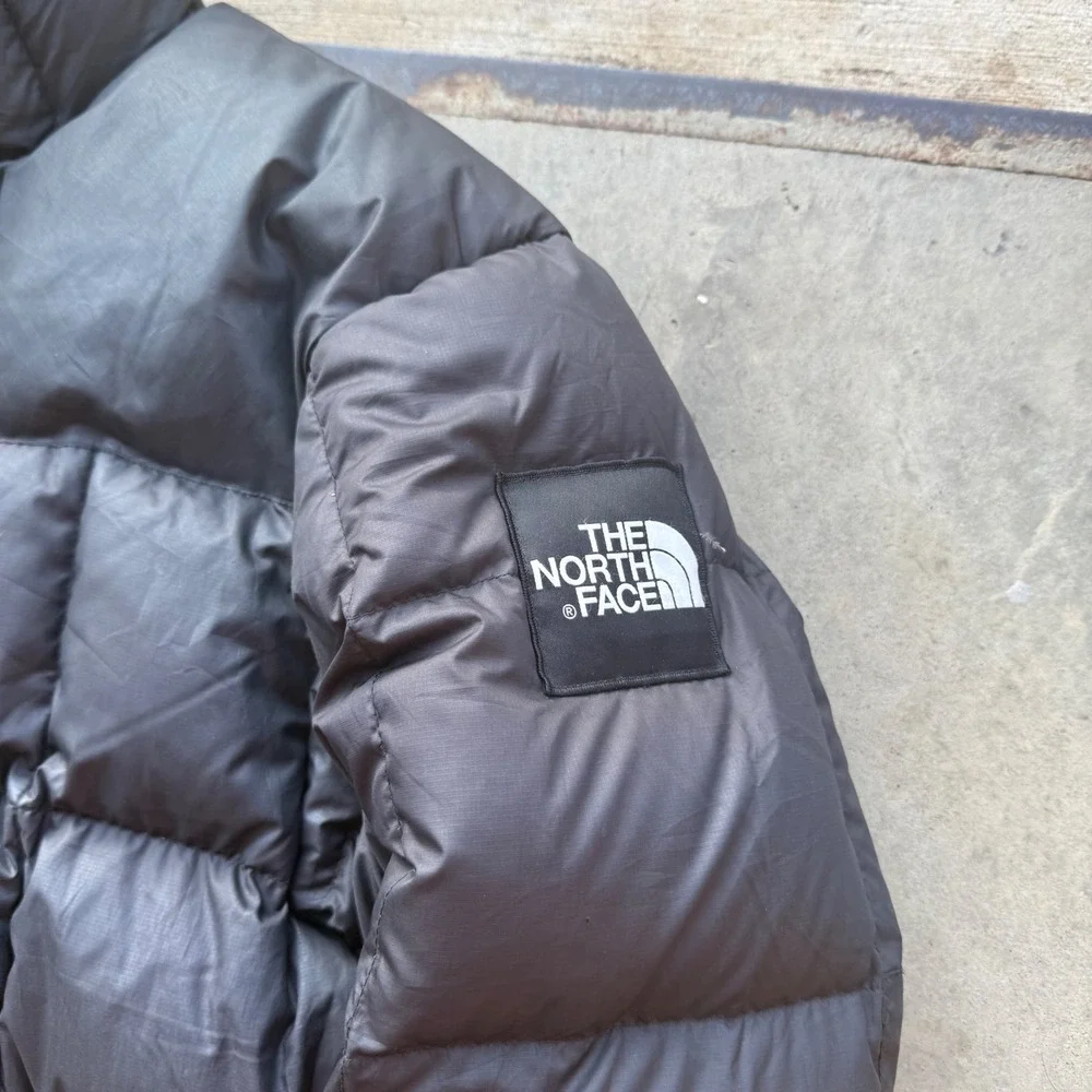 The North Face 700 Down Puffer Jacket Mens Medium Black Authentic Quilted